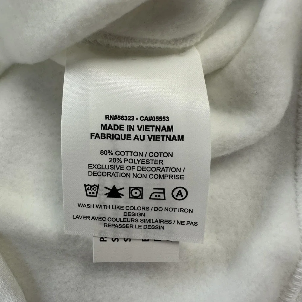 Nike Football Sweatshirt Mens Small White Club Fleece Crew Pullover Graphic